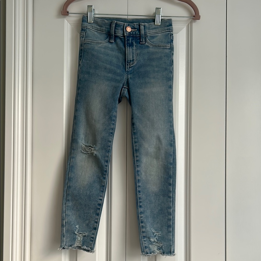 Old Navy Blue Distressed Slim Jeans